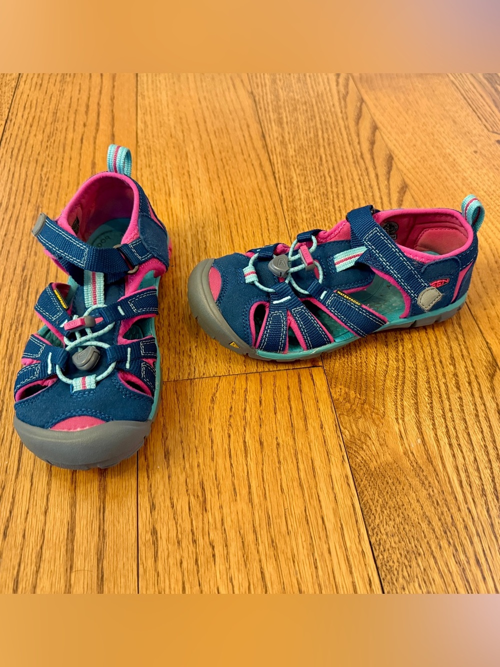 KEEN Navy Blue and Pink Kids' Outdoor Sandals